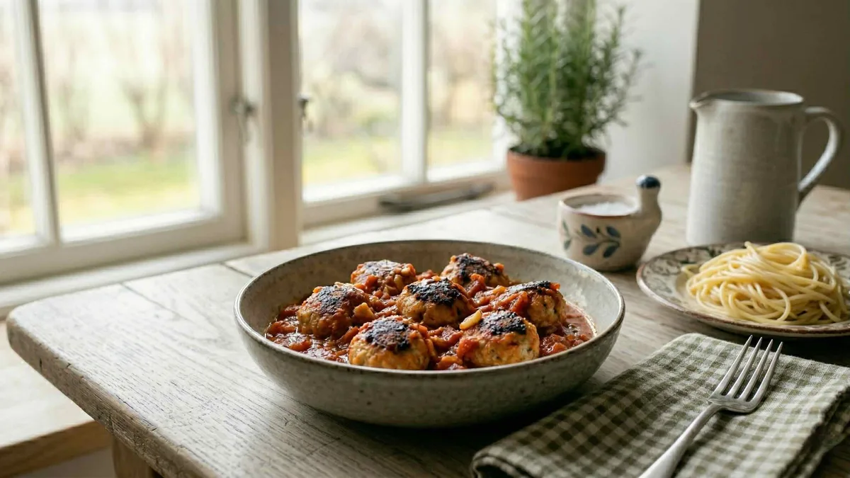 Broileripyörykät tomaattikastikkeessa – helppo arjen suosikki