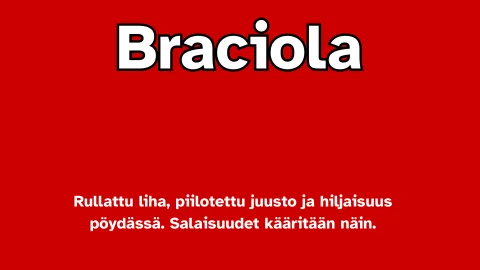 Braciola – Rullattu hiljaisuus