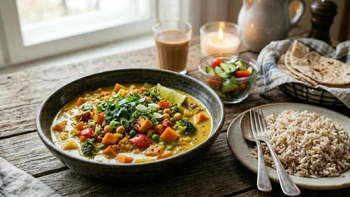 Kasviscurry kookosmaidolla