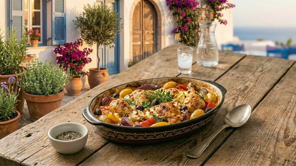 Kreikkalainen kanavuoka – Helppo yhden vuoan arkiruoka