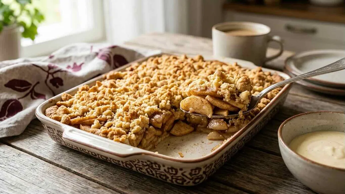 Omenapiirakka murupäällisellä – mehevä klassikko