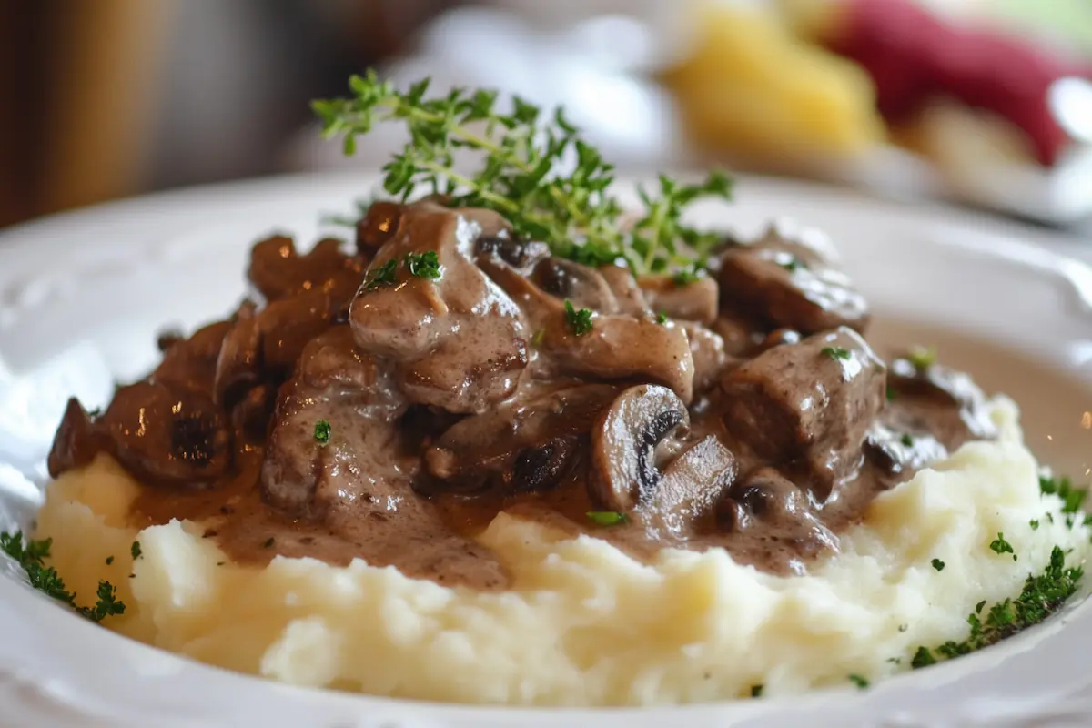Naudanliha stroganoff – Kermainen ja täyteläinen arkiruoka