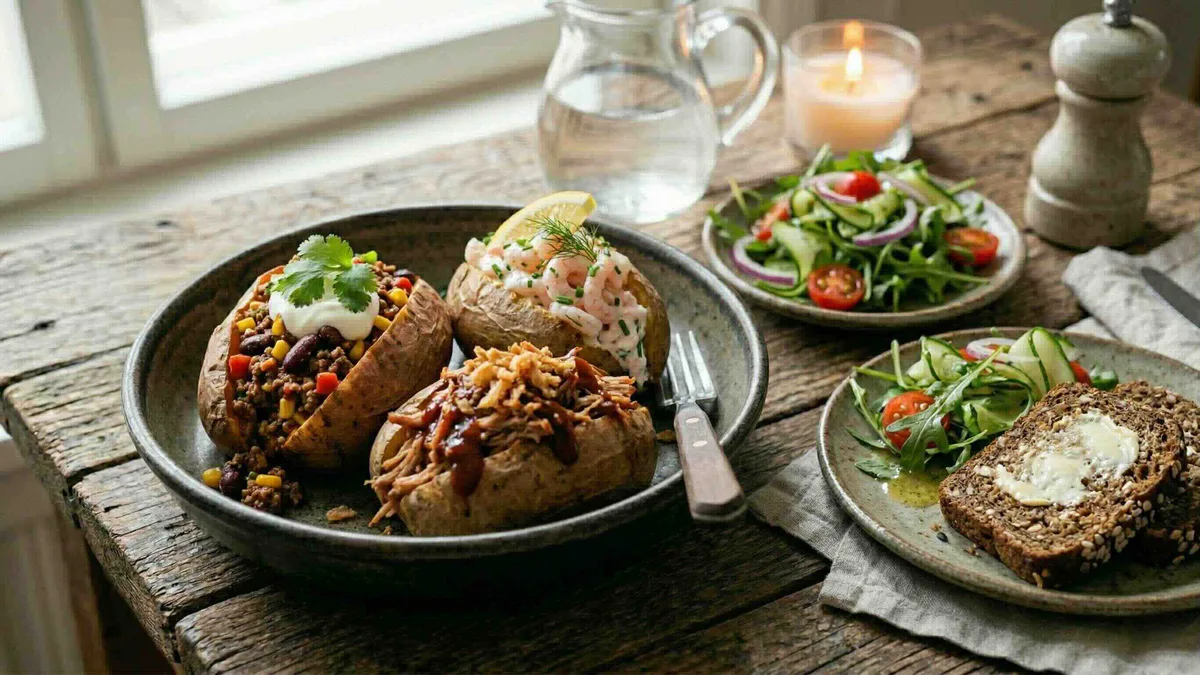 Uuniperunat täytteillä