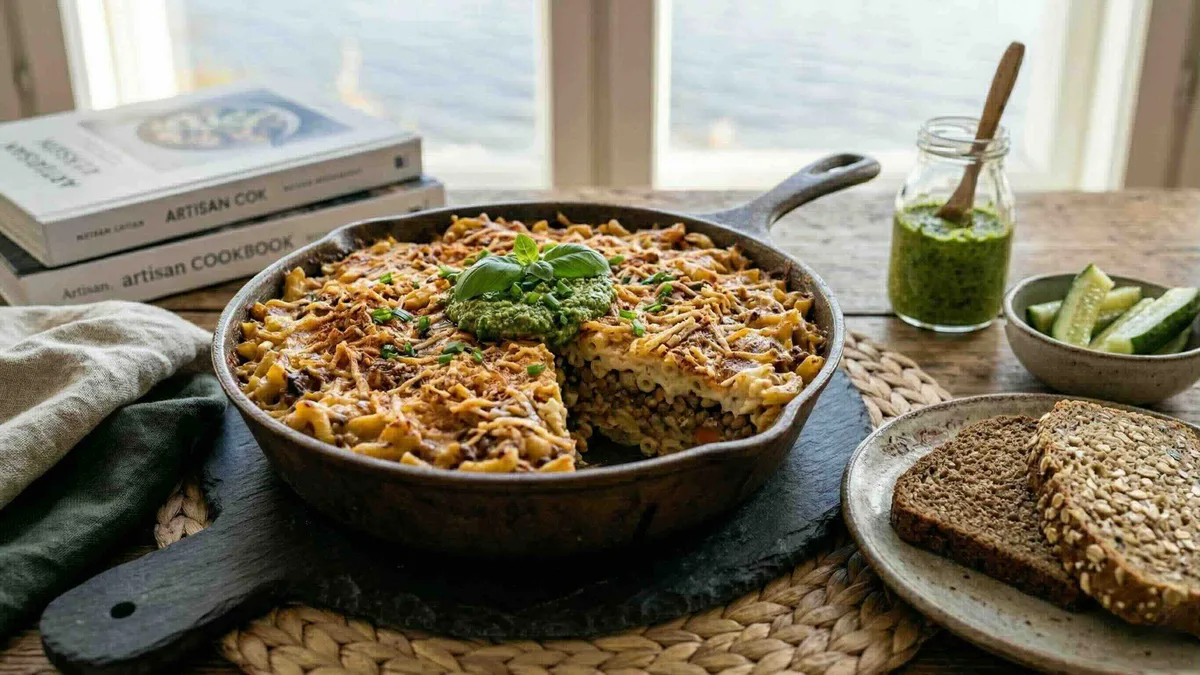 Vegaaninen makaronilaatikko